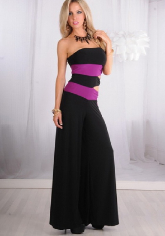 Strapless Cut Out Side Jumpsuit